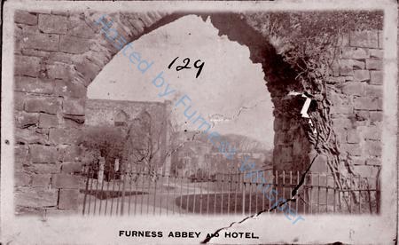 Furness Abbey archway view with Hotel in the background — Nowstalgia Gallery