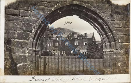 Furness Abbey Hotel Framed By the Abbey Graveyard Archway — Nowstalgia Gallery