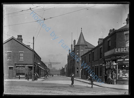 Anchor Road Vickers Buccleuch Dock Crane In Background — Negative
