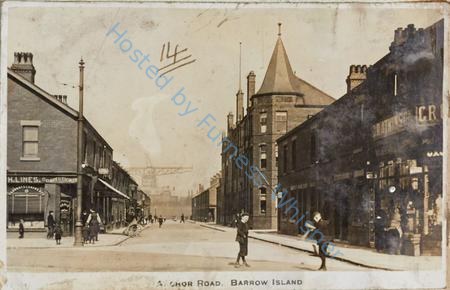 Anchor Road Vickers Buccleuch Dock Crane In Background — Postcard