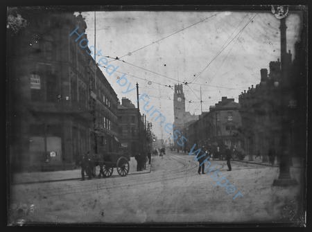 Duke Street Looking Towards Town Hall From Ramsden Square — Negative