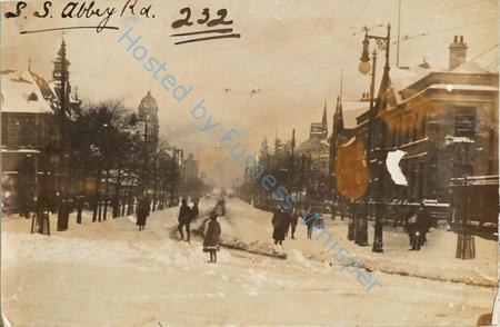 Snow Scene,  Abbey Rd, Barrow  Boxing Day — Nowstalgia Gallery