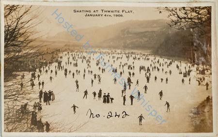 Skating at Thwaite Flat (Near Dalton) January 4th 1908 — Nowstalgia Gallery