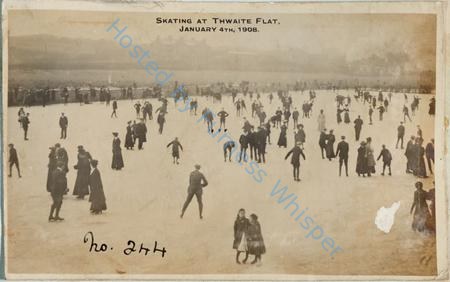 Skating at Thwaite Flat (Near Dalton) January 4th 1908 — Nowstalgia Gallery