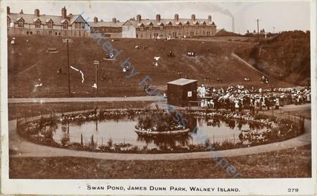 Swan Pond,James Dunn Park, Pierrot Show, Walney Island — Nowstalgia Gallery