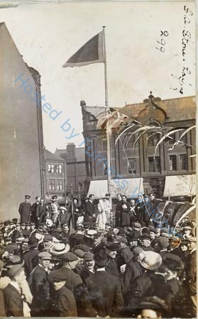 Raising The Flag At The Start Of Building The Salvation Army Hall In Abbey Road — Nowstalgia Gallery