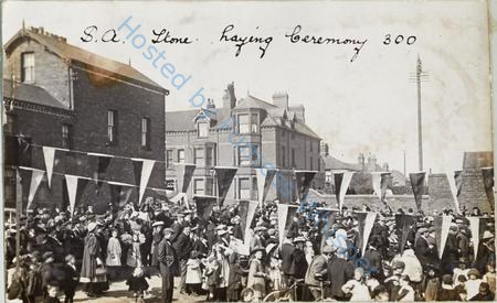 Raising The Flag At The Start Of Building The Salvation Army Hall In Abbey Road — Nowstalgia Gallery