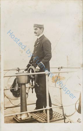 (No title - Mr Brown at the docking wheel of Lady Evelyn, same set as 3258) — Nowstalgia Gallery