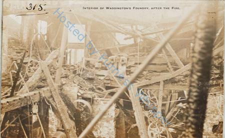 Interior of Waddington's Foundry after the Fire — Nowstalgia Gallery