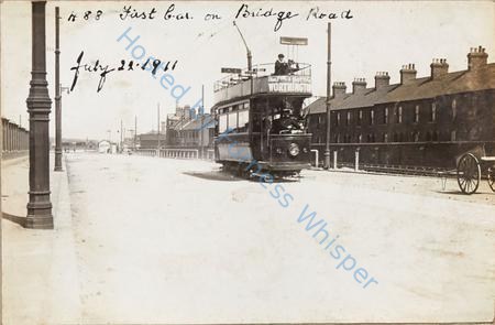 First Tram On Bridge Road   BET Car No6   July 22-1911 — Nowstalgia Gallery