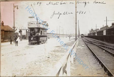 First Tram On Bridge Road   BET Car No6   July 22-1911 — Nowstalgia Gallery