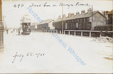 First Tram On Bridge Road   BET Car No6   July 22-1911 — Nowstalgia Gallery