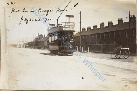 First Tram On Bridge Road   BET Car No6   July 22-1911 — Nowstalgia Gallery