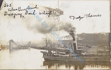 Building Buccleuch Dock Wharf  (Dredger Thames) — Nowstalgia Gallery