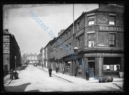Church Street, Sun Hotel Corner Junction Ramsden Street — Negative