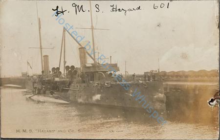 HMS Hazard with Submarine C6 in Ramsden Dock — Nowstalgia Gallery