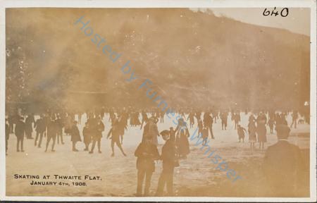 Skating on Thwaite flat January 4th, 1908 — Nowstalgia Gallery