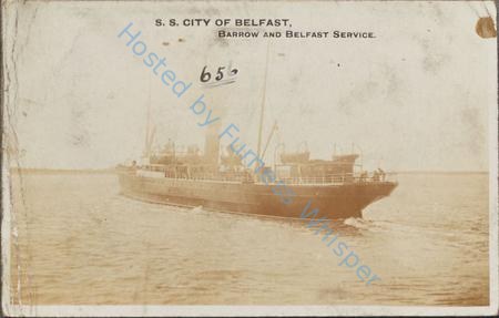 Steamer City Of Belfast 1893 In Walney Channel — Nowstalgia Gallery
