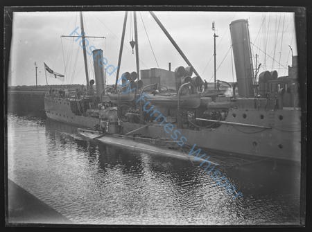 Submarine C 13 Alongside HMS Hazard — Nowstalgia Gallery