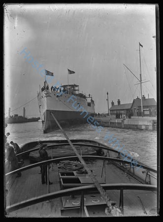 Warship Sao Paulo In Tow After Launch 20-4-1909 — Nowstalgia Gallery