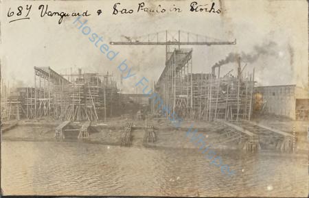 Vanguard and Sao Paulo in the stocks, from Walney Channel — Nowstalgia Gallery