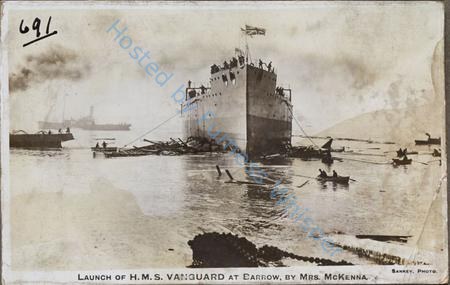 Warship Launch Of HMS Vanguard 2-4-1908 — Nowstalgia Gallery