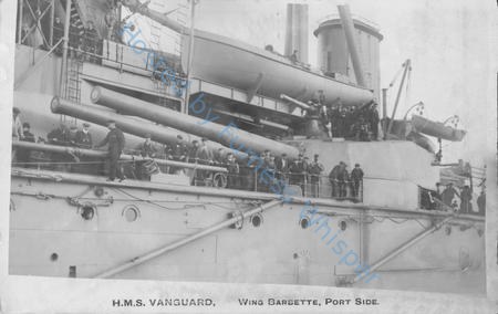 HMS VANGUARD, Wing Barbette, Port Side. — Nowstalgia Gallery