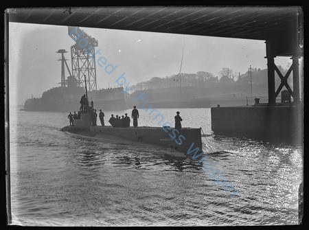 Submarine C 31 Passing Under High Level Bridge — Nowstalgia Gallery