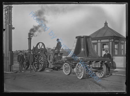 Traction Engine Crossing Walney Bridge Towing A Casting — Nowstalgia Gallery