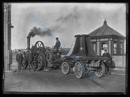Traction Engine Crossing Walney Bridge Towing A Casting — Nowstalgia Gallery