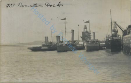 CARTMEL, FURNESS, PHILOMEL, LADY EVELYN at Ramsden Dock entrance — Nowstalgia Gallery