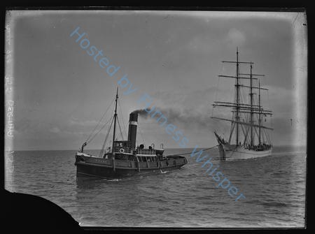 Sailing Ship Bertha Towed By Tug Fylde C1910 — Nowstalgia Gallery