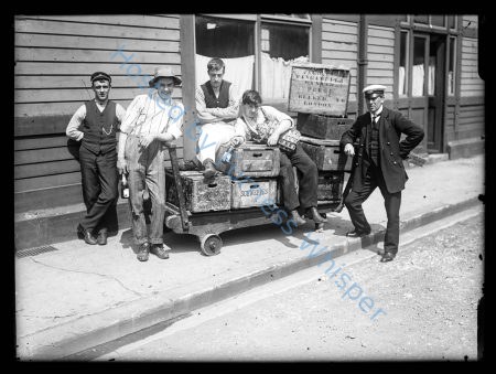 Furness Rail Luggage Trolley and Porters  (Ramsden Dock, July 28th, 1911) — Nowstalgia Gallery