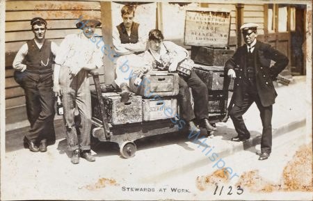 Furness Rail Luggage Trolley and Porters  (Ramsden Dock, July 28th, 1911) — Nowstalgia Gallery