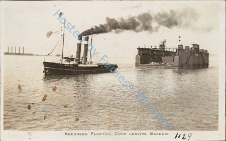 Aberdeen Floating Dock and Tug Zwartezee off the South End of Walney — Nowstalgia Gallery