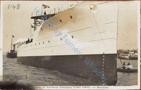 Launch of Chinese cruiser Ying Swei at Barrow. — Nowstalgia Gallery