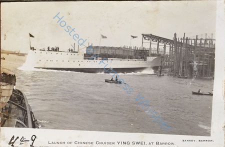 Launch of Chinese cruiser Ying Swei at Barrow. — Nowstalgia Gallery