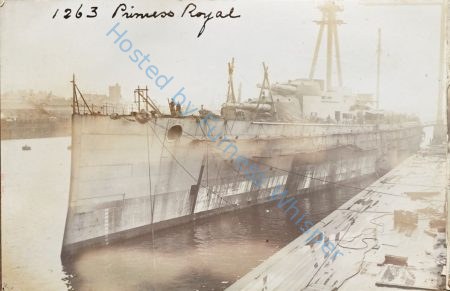Port Bow of Princess Royal, 3 funnels up — Nowstalgia Gallery