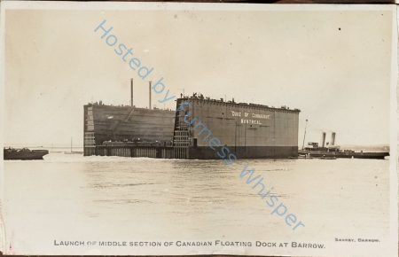 Launch of Middle Section of Canadian Floating Dock DUKE OF CONNAUGHT — Nowstalgia Gallery