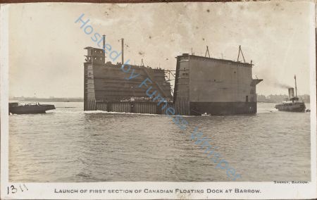 Launch of first section of Canadian Floating Dock DUKE OF CONNAUGHT at Barrow — Nowstalgia Gallery