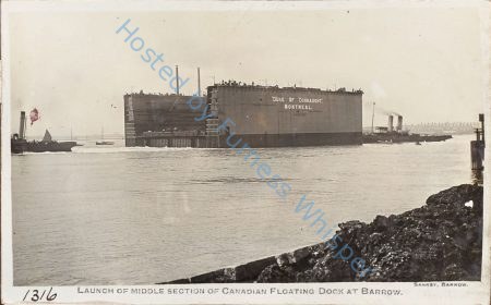 Launch of Middle Section of Canadian Floating Dock DUKE OF CONNAUGHT — Nowstalgia Gallery