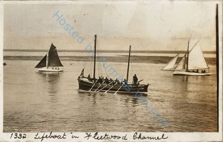 Lifeboat Rowed In Fleetwood Channel 3-8-1912 — Nowstalgia Gallery