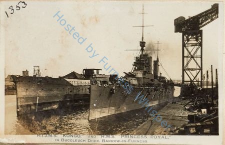 Japanese Battlecruiser Kongo And Hms Princess Royal Fitting Out — Nowstalgia Gallery