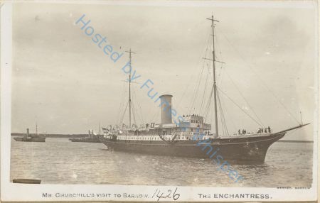 Mr Churchill's visit to Barrow    The Enchantress — Nowstalgia Gallery