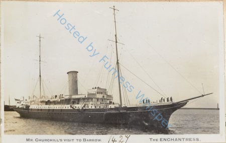 Mr Churchill's visit to Barrow    The Enchantress — Nowstalgia Gallery