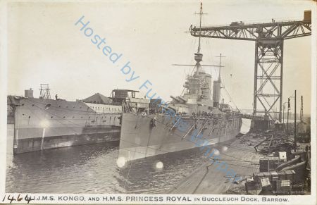 HIJMS Kongo and Battlecruiser HMS Princess Royal in Buccleuch Dock — Nowstalgia Gallery