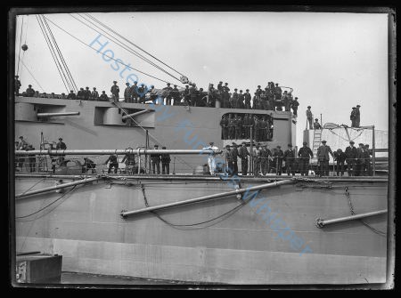Battlecruiser HMS Princess Royal leaving Buccleuch Dock — Nowstalgia Gallery