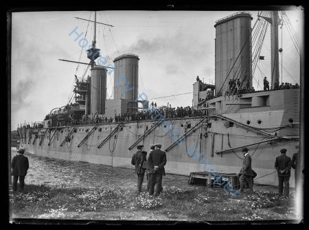 Battlecruiser HMS Princess Royal leaving Buccleuch Dock — Nowstalgia Gallery