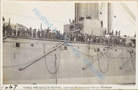 Battlecruiser HMS Princess Royal leaving Buccleuch Dock — Nowstalgia Gallery
