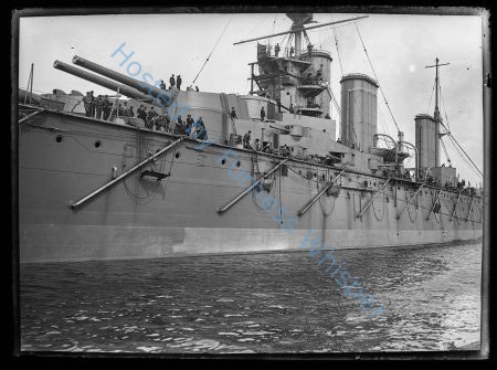 Battlecruiser HMS Princess Royal leaving Buccleuch Dock — Nowstalgia Gallery